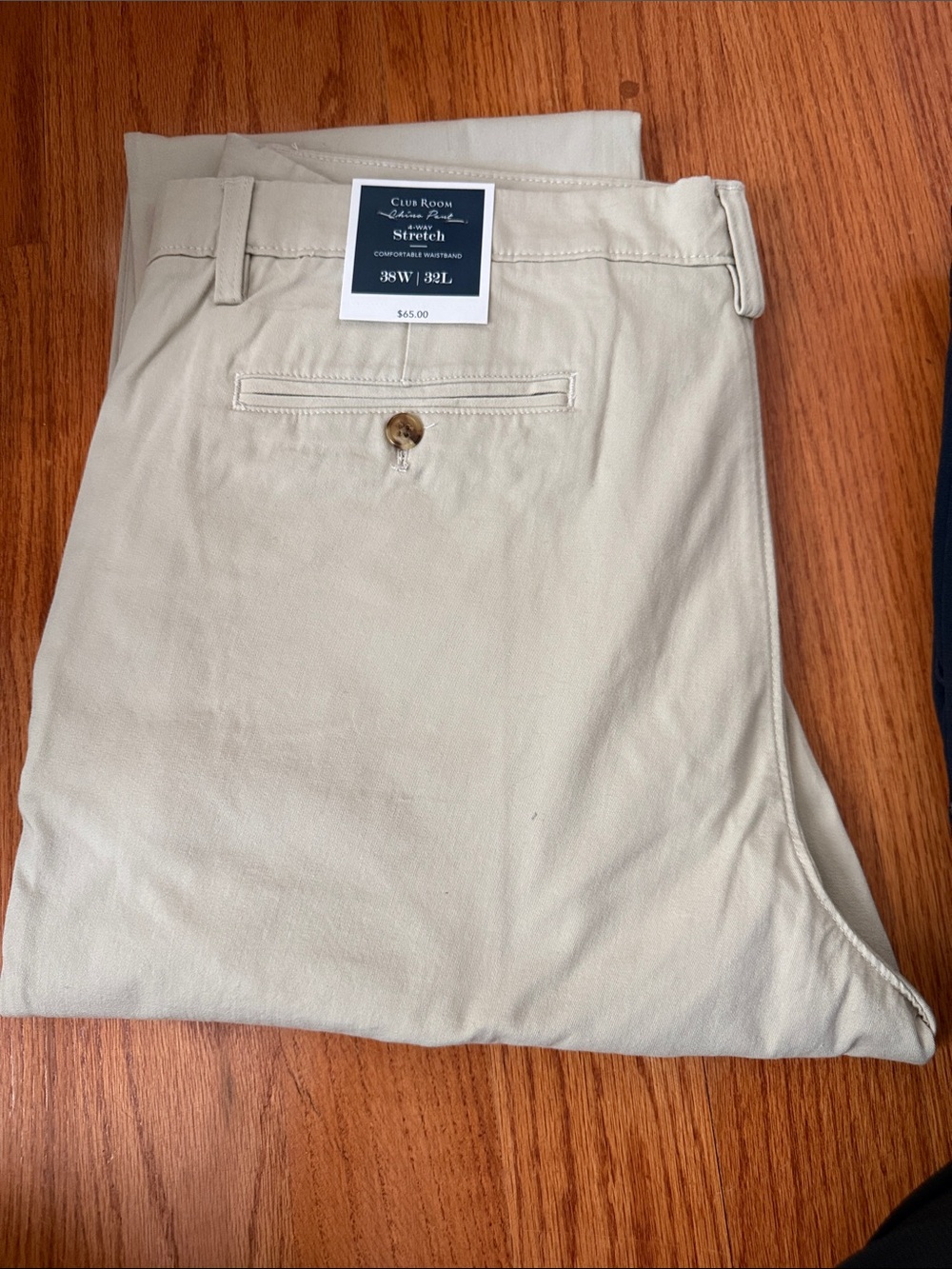 Club Room Men's Stretch Chinos - Light Khaki